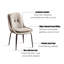 Chaise d'appoint à dossier beige uni (ensemble de 2)-1057946555