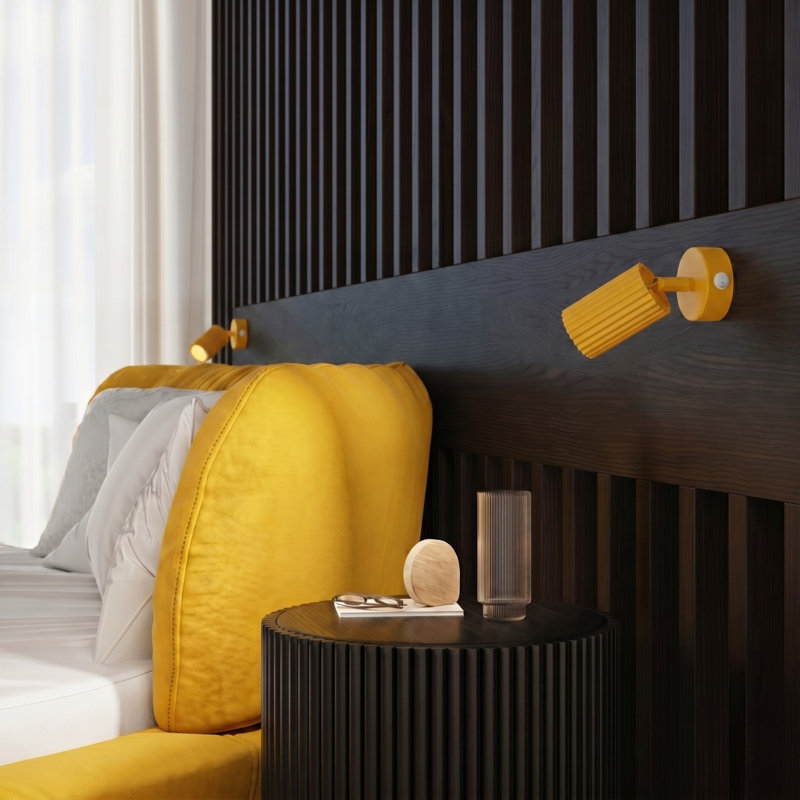 Karbon Aluminium Flush Mount, Yellow, 30x6,5x16,5 cm