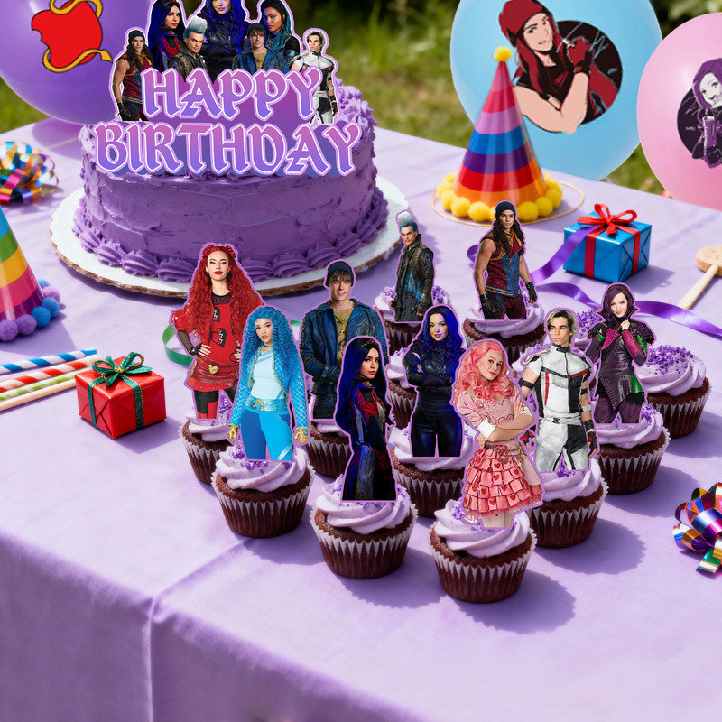 33 Pcs Descendants Party Supplies