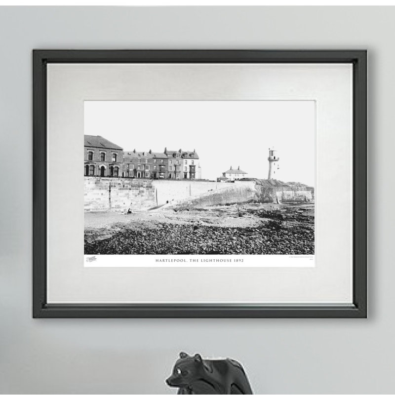 Hartlepool, The Lighthouse 1892 - Single Picture Frame Print, 60cm H x 80cm W x 2.3cm D