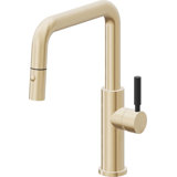 Corsano Contemporary Pull Down Kitchen Faucet with Button Sprayer Quad Spout and BST Series Handle