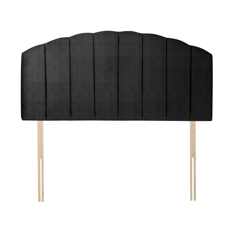 Merlin Upholstered Headboard, Double (4'6), Ebony Woven