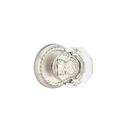 Double Dummy Old Town Clear Knob with Rope Rose