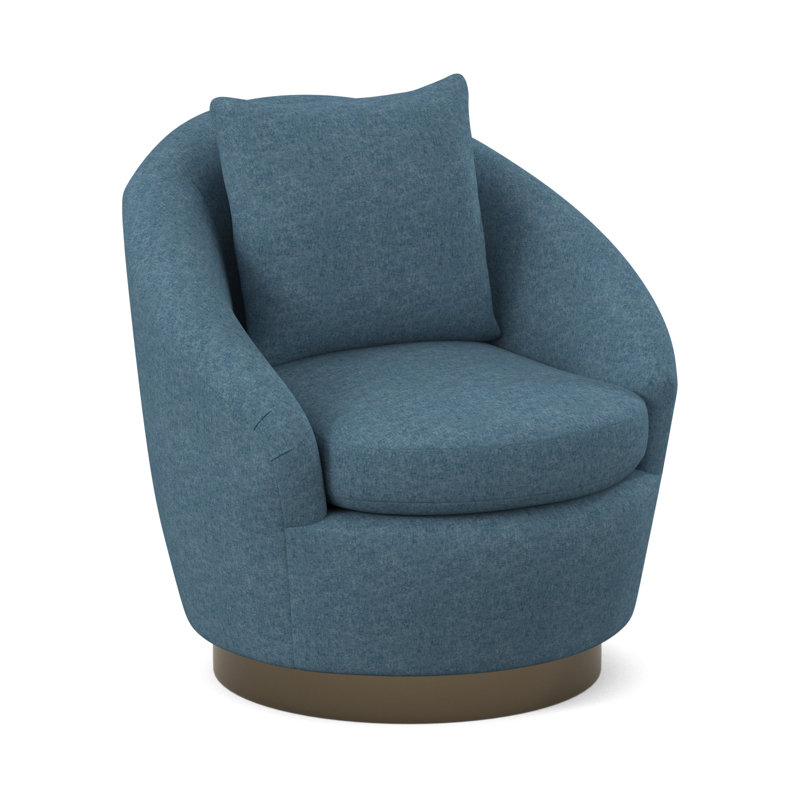 Lumen Swivel Barrel Chair, Edworth Ocean Viscose