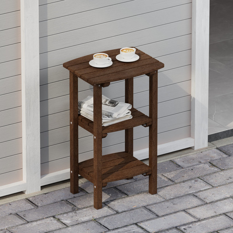 Classic 3-Shelf Side Table, Tudor Brown