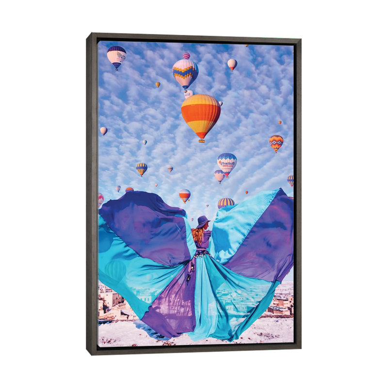 « Blue Butterfly » par Hobopeeba-impression d’art graphique, Pas de tapis, H 26 po x l 18 po x 1,5 po