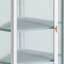 Glass Door Wall Mounted Corner Cabinet With Featuring Four-Tier Storage For Bedroom
