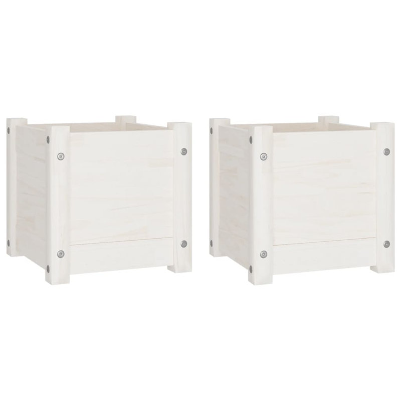 Alatea Wood Planter Box, 31cm H x 31cm W x 31cm D, Coffee