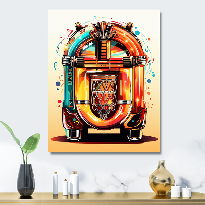 Cubist Jukebox Harmony 1 - Jukeboxes, art mural en métal, H 20 po x l 12 po x P 1 po