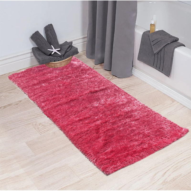 Fanchon Bath Mat, 24" W x 60" L, Pink