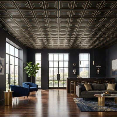 Schoolhouse Ft. Drop-In Or Glue-Up PVC Ceiling Tile