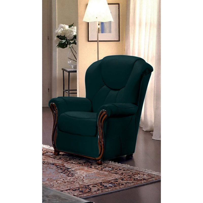 Kirkendall Faux Leather Armchair, Black