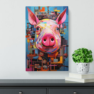 Pig Constructivism - Wrapped Canvas