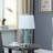 Ceramic Cactus Plant Metal Table Lamp