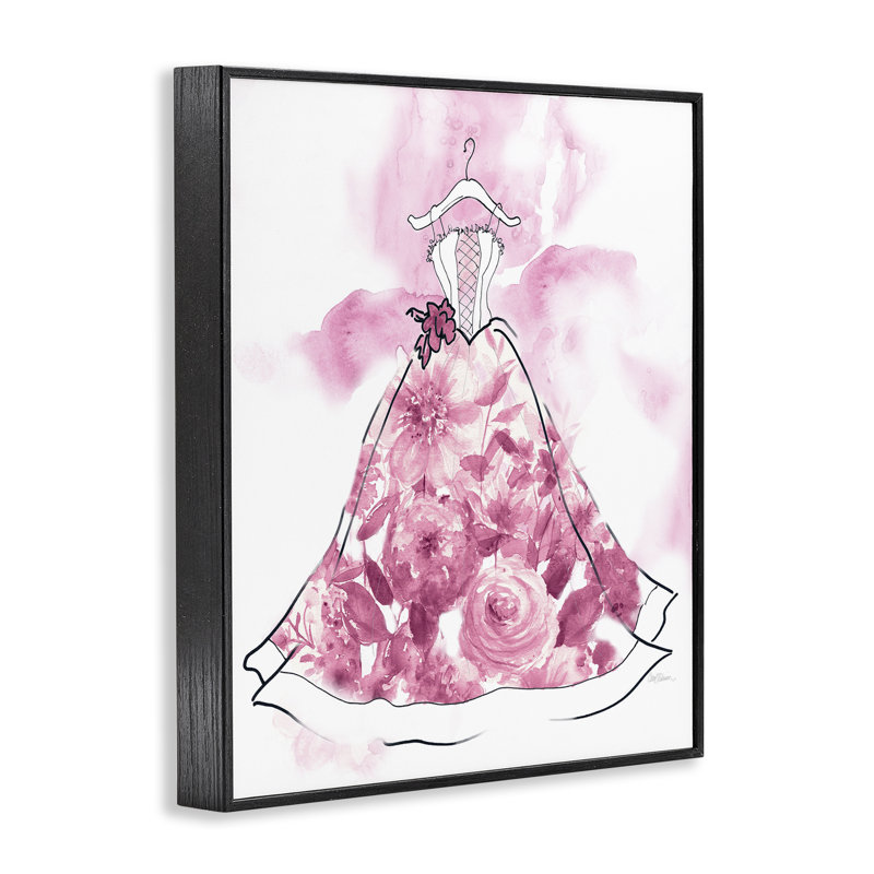 Giclée moderne encadrée à l'aquarelle, design par Carol Robinson, Giclée encadrée noir minuit, H 30 po x l 24 po