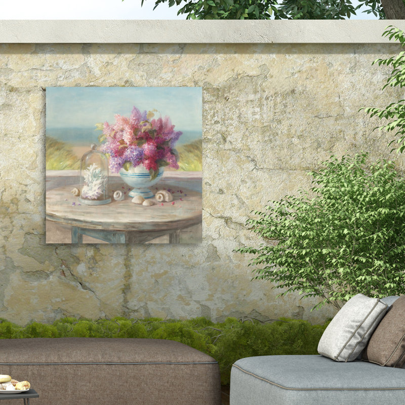 Toile d'extérieur Danhui Nai Seaside Spring, H 14 po x l 14 po
