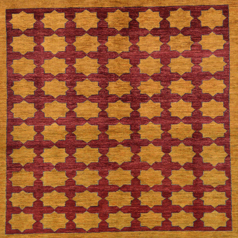 Abstract Indoor Rug, Square 6'