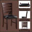 Ensemble de 2 chaises d'appoint en cuir synthétique et finition cerisier Urbana