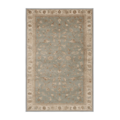 Tapis gris Tabriz lavable à la machine