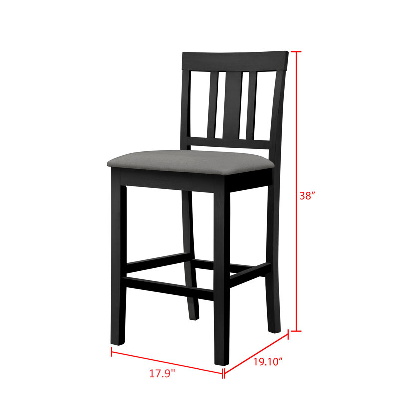Chaise de comptoir Ance (ensemble de 4), Noir