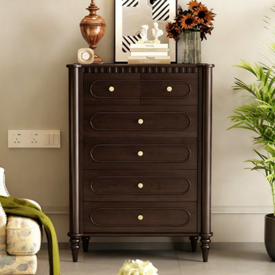 Dark Walnut Solid Wood Accent Cabinet