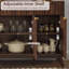 Buffet 60 "moderne cannelé avec portes et tablettes-1074345463