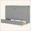 Lit escamotable mural Murphy avec tiroir et ensemble de prises et ports USB-129743506