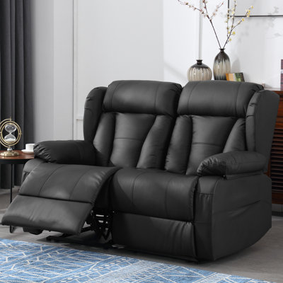 Manual Reclining Loveseat Sofa - Double Loveseat Recliner Chair with Side Pockets for RV Couch/Motorhomes/Living Room