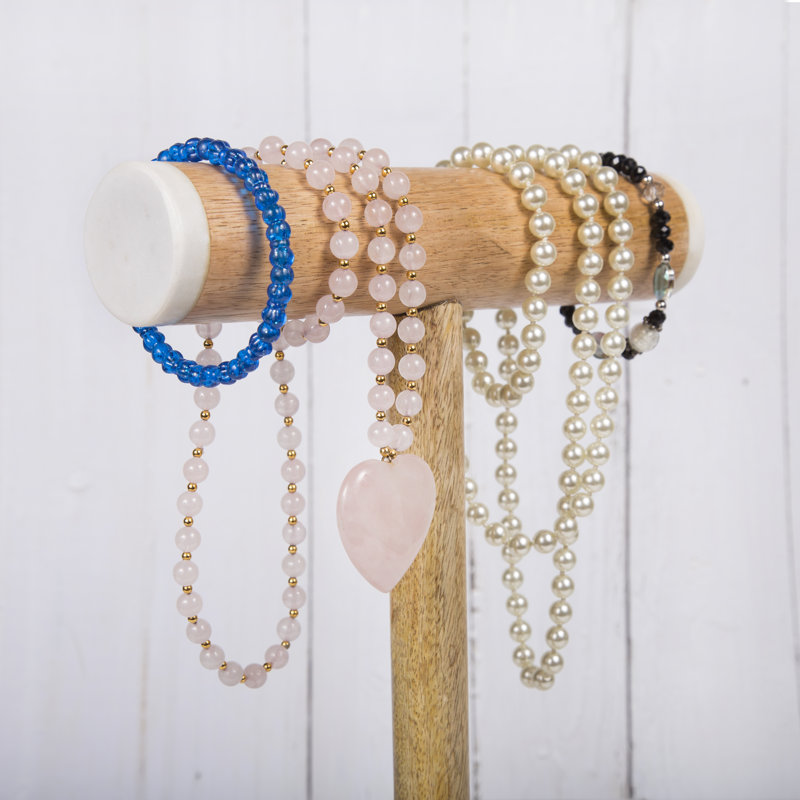Wood Jewelry Stand + Figurine Included