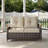 Melvarn Outdoor Patio 48.6"w Rattan Wicker Loveseat 2-Person Sofa With Cushions And Wood-look Surface-988303764