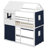 Bunk Wood House Bed With Elegant Windows, And Tent-1054324333-1054324335