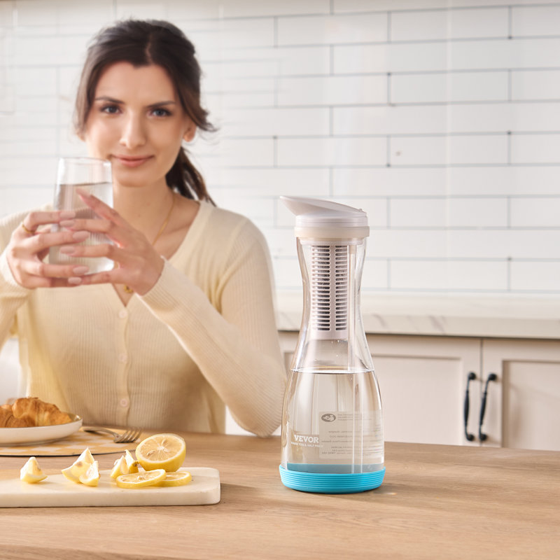 Pichet pour filtre à eau 6 tasses, filtre à eau en verre, 210 gallons, sans BPA