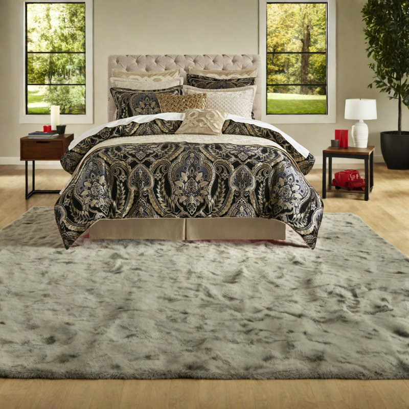 Ensemble de literie pour très grand lit en polyester durable, jacquard chenille, confort à la maison