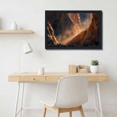 «Orange Sandstone Canyon Formation», art mural sur toile Misty Light