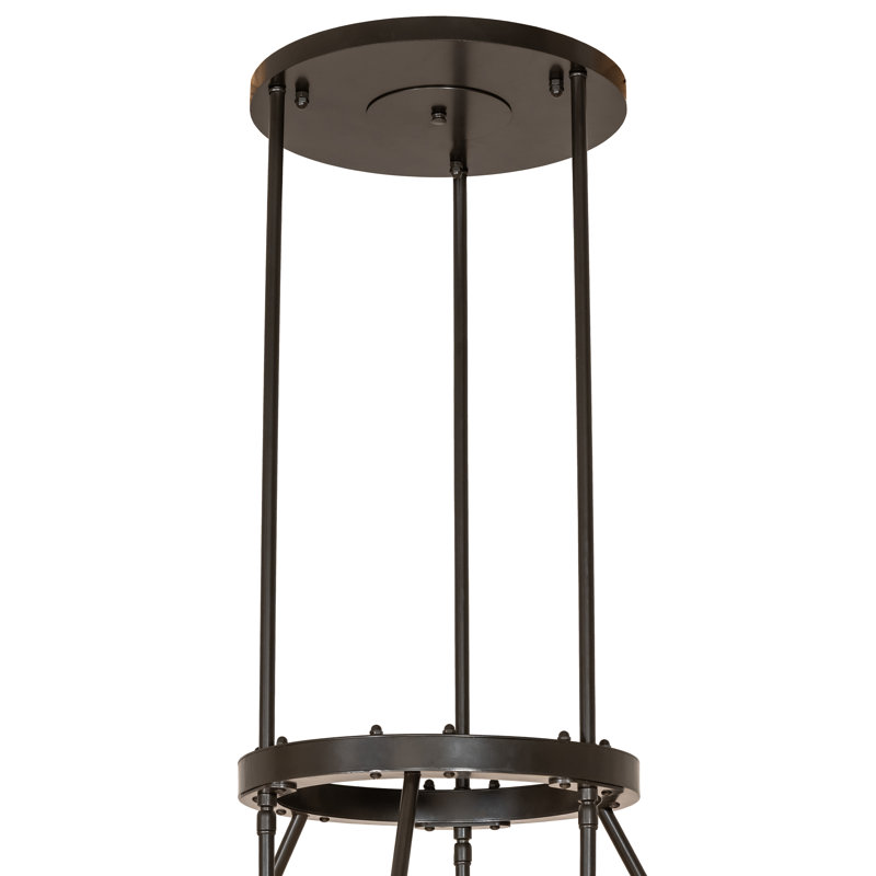 48" Wide Cartier 9 Light Cascading Chandelier