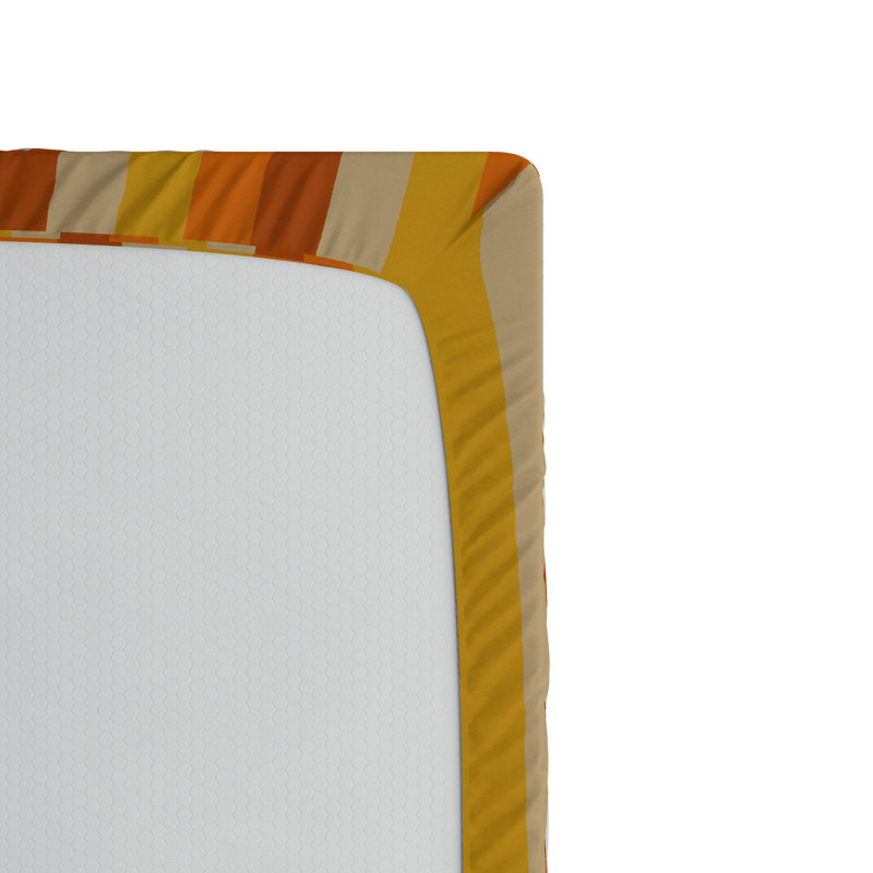 Twin XL Multicolor Giraffe Print Microfiber Fitted Sheet