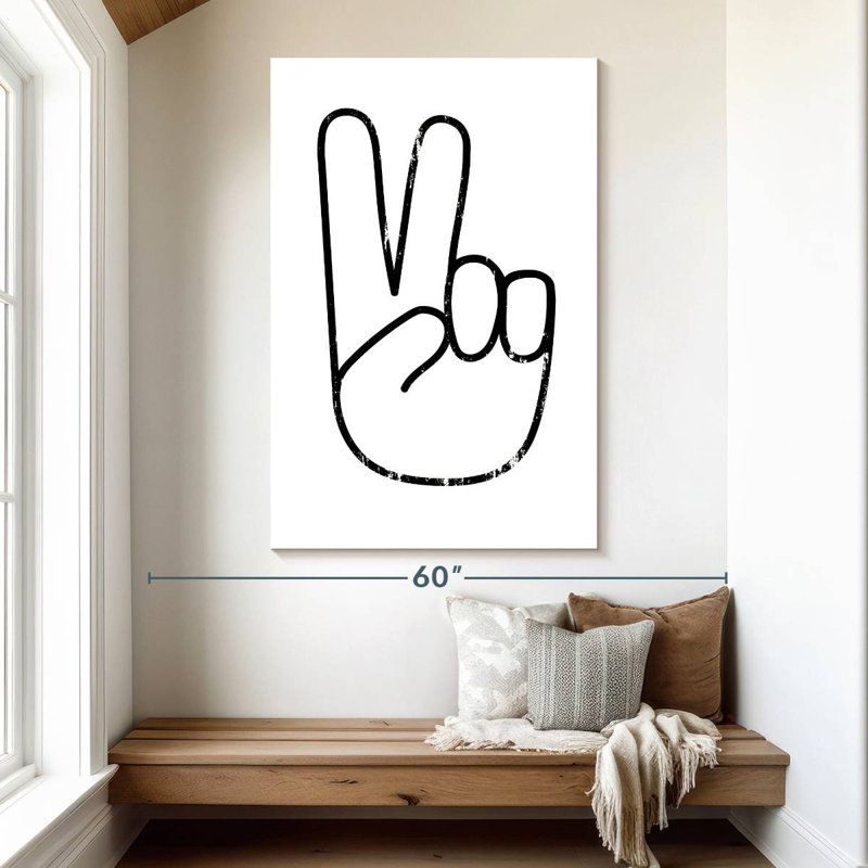 Khazi Peace Sign, 51" H x 34" W