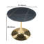Table de salle à manger 31,5 "Golden Mid-Century pour 2 à 4 personnes avec plateau rond en MDF seulement la table, sans chaises.