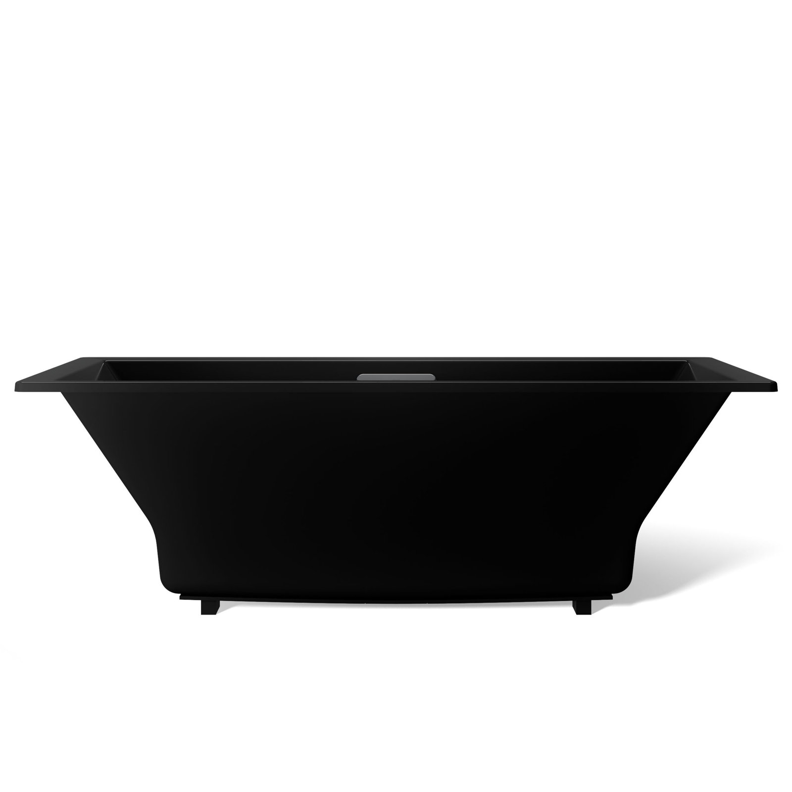 Underscore 72" x 36" Drop In Soaking Acrylic Bathtub, Black