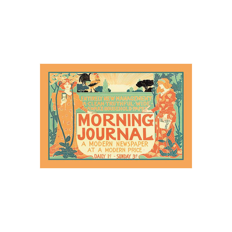 Lit du matin-une affiche de journal moderne