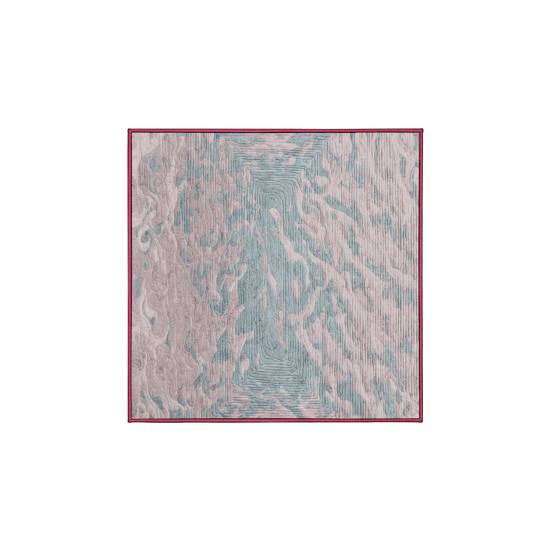 Machine Washable Beige Area Rug, Square 8'