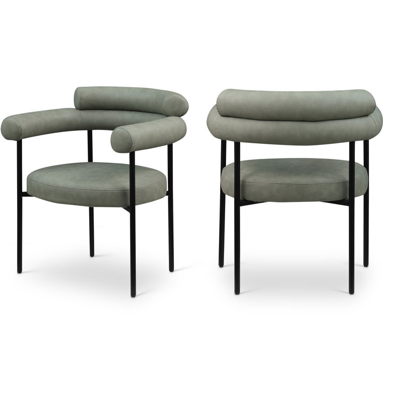 Blake Vedehi Vegan Leather Dining Chair, Green Vegan Leather