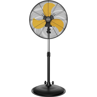 20 Inch Oscillating Pedestal Fan Pro Series, 3 Speed 5000 CFM High Velocity Metal Standing Fan with Caster, Heavy Duty Industrial Fans for Commercial, Warehouse, Garage - UL Safety Listed