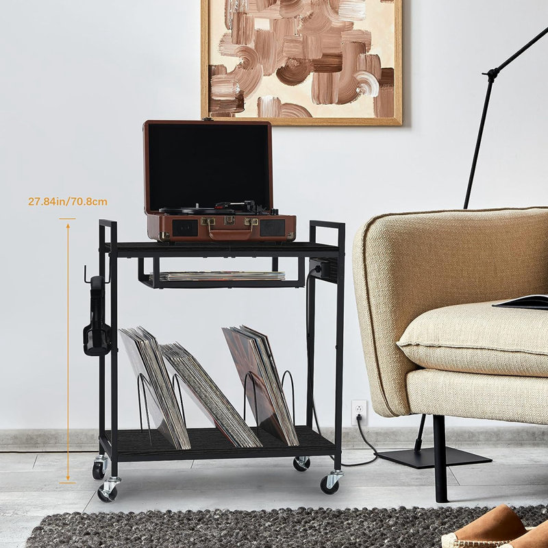 25.47'' H Media Shelves, Black