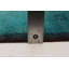 Tapis unique en laine noué à la main turquoise 8 pi 11 po x 11 pi 8 po