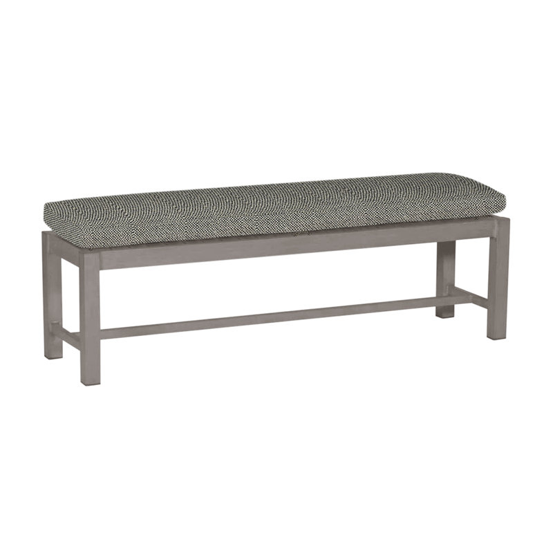 Banc en aluminium 60 po Club - Huître, Pas de soudure, Intermix écorce, Huître