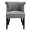 Fauteuil d'appoint élégant, revêtement texturé gris anthracite, siège à coussin en mousse, pieds de chambre chic-876372224