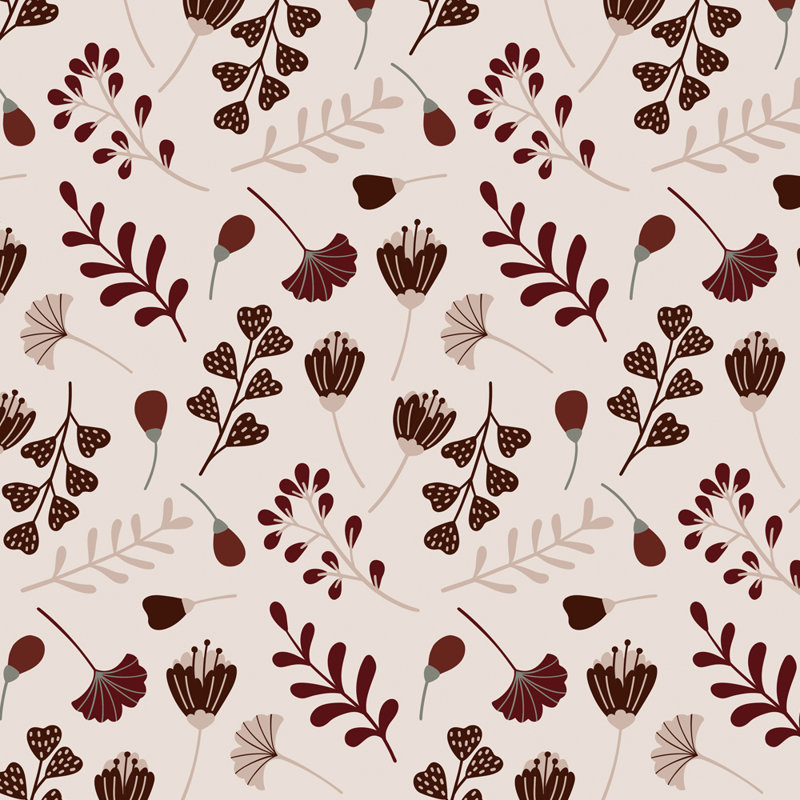 Tissu Meter Jeanne couleur 01, Beige / brun / rouge / noir