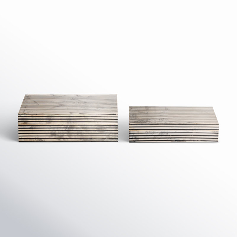 Pepita 2 - Piece Solid Wood Decorative Box