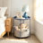 Jarrion End Table Set with Storage Bag Tray Top Foldable X-Shaped Legs-1022923318